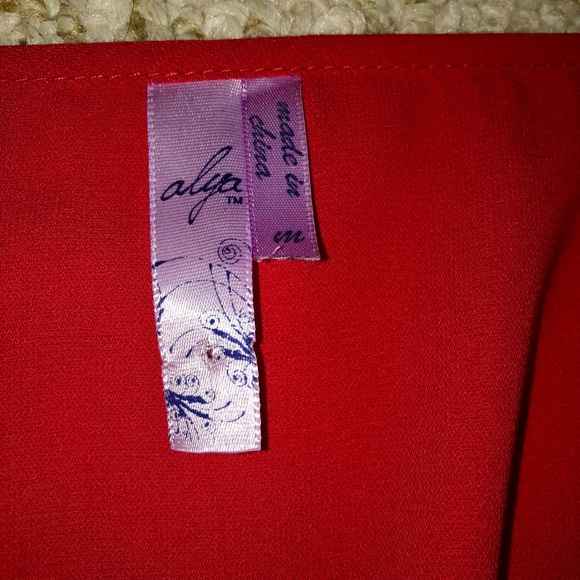 Francesca’s Red Ruffled Front Mini Dress - Picture 2 of 3